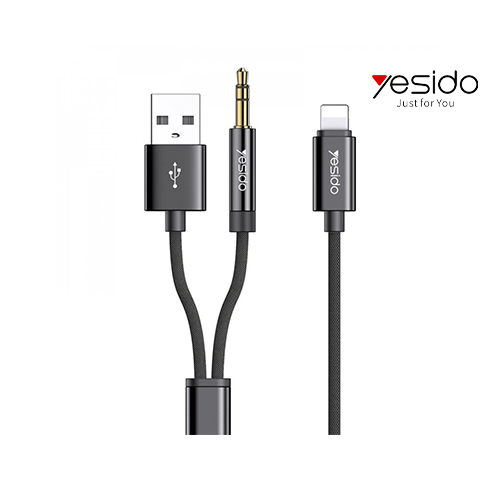 5.3AUX Lightning to USB Audio Adapter Cable - 1.2 Meter Length (Code:264) - 5.3AUX Lightning to USB Audio Adapter Cable - 1.2 Meter Length Cable Length: 1.2m Interface Type: 3.5 mm Lightning Jack Output current: 2.4A Charging with Lightning port