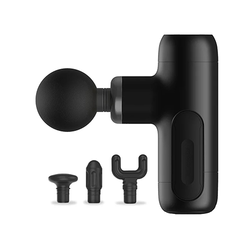 Massager and muscle massager (code: 270) - Muscle massager Battery Capacity: 2000 mAh Motor power: 25W Charging port: TYPE-C Input: 5V-2A Product weight: 500g Black Color Effectively reduce muscle stiffness and soreness, promote blood circulation, drench meridians and can effectively help improve Soft tissue damage in the body and fatigue problems Ergonomic design and comfortable grip Provide 4 matching soft massage heads for different parts 4 levels of adjustable speed to meet your massage needs Applicable people: fitness, people who cause muscle fatigue and pain after long work