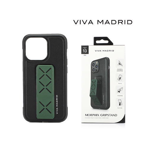 Cover Viva Madrid Morfix Leather Case with Grip iPhone 13 Pro - Green and Black (Code:273) - Cover FIFA Madrid Morfix Leather Case with Grip iPhone 13 Pro - Green with Black Morfix wheels provide a secure, non-slip grip. Advantages: Equipped with 