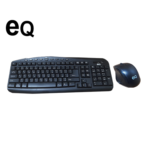 Eq Mouse and Keyboard Combo (Code:267) - EQ Mouse and Keyboard Combo small size keyboard Standard 2.4GHz wireless keyboard Ergonomic palm rest. 8-10m range The low-profile keyboard features a standard layout and a full-size number pad Spill-resistant design Durable keys (tested to 5 million keystrokes) Adjustable tilt legs Plug and play USB connection ergonomic mouse 6D Wireless Optical Mouse With Scroll Wheel 800/1200/1600dpi Shape that fits in your hand, plus smooth and responsive cursor control High precision optical tracking Plug and play USB connection No software installation