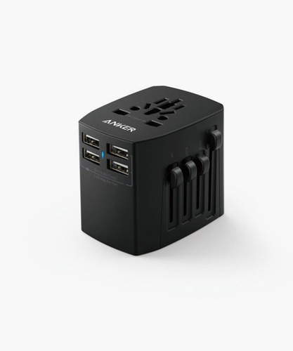 anker universal travel adapter with 4 usb ports - Black (code: 297 ) - Anker Universal Travel Adapter with 4 USB Ports – Black Anker Universal Travel Adapter With 4USB Ports Black AC input 100-240v-50-60hz 8a Ac output 100-240v-50-60hz8a/880w at 110v/1840w at230v Usb output 5v-4.8A(2.4A Max per port)