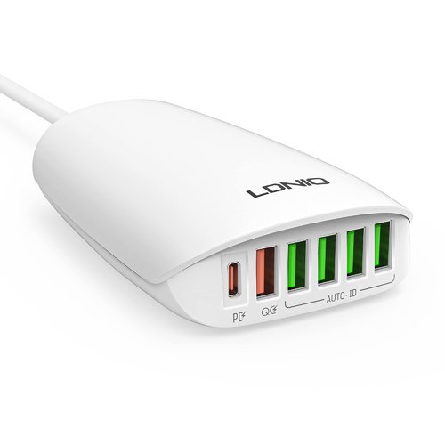 LDNIO USB SUPER FAST CHARGER 6 PORT USB with PD3.0+QC4.0  65W - White (Code: 298 ) - LDNIO USB Super Fast Charging 6 Port USB Charger 65W  passed safety testing, with IC, explosion-proof and overcharge protection, prevent excessive battery charging. Ldnio over discharge protection, prevent excessive battery discharge. Its over voltage protection, prevent the battery voltage is too high. And over current protection, prevent battery charging current is too heavy.