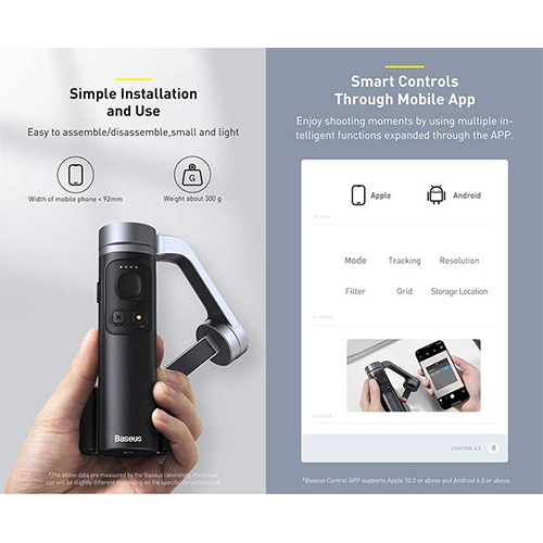 Baseus smart phone holder with USB port and 4500 mAh battery (code:28)
