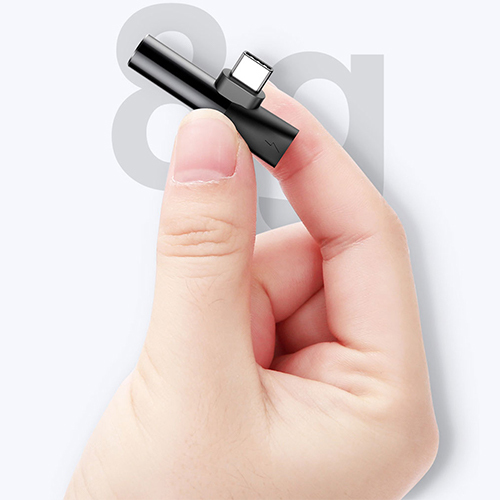 Baseus Adapter Connector 3.5mm Headphone Jack and Type C Port Model (CATL41-01) (Code:259)