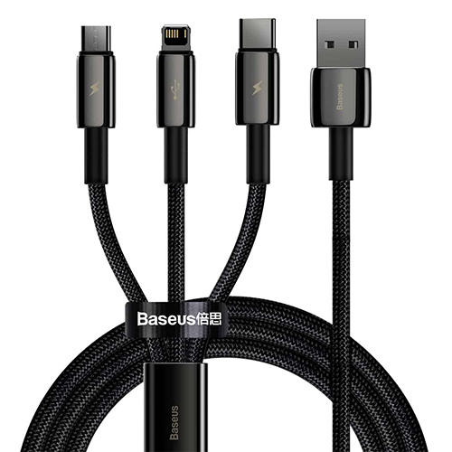 Baseus Cable - 3 in 1 Multifunctional USB to Micro / Type C / Lightning