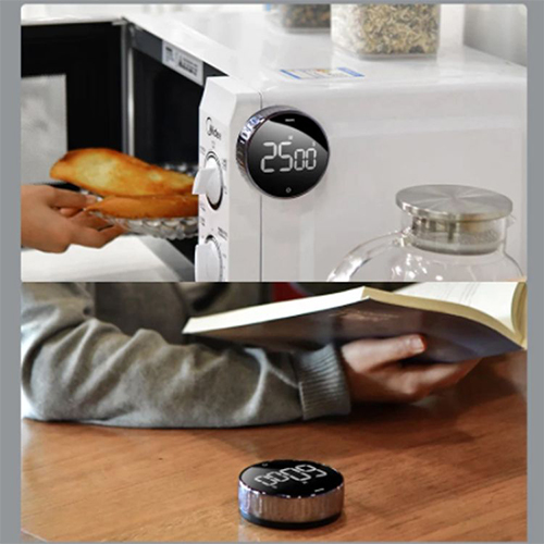 Baseus Heyo Rotation Timer Pro Magnetic Digital Alarm Clock - Dark Gray - FMDS00013 (Code:210)