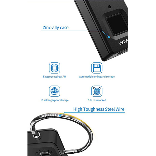 قفل قارئ بصمات الأصابع Wiwu S6 (كود:115)