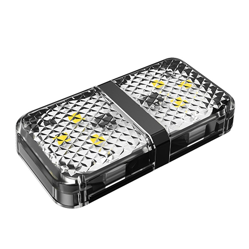 بيسوس مصباح تحذير ضوء LED بفتح باب السيارة أسود (CRFZD-01) (كود :32)
