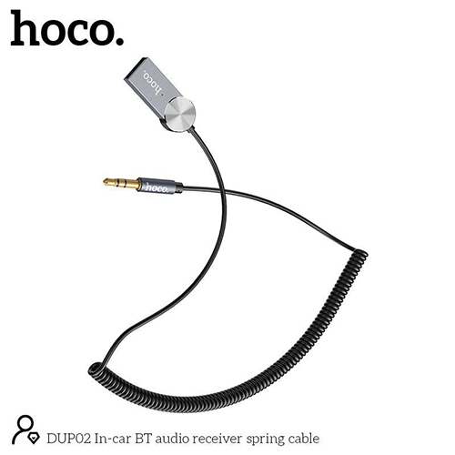 aux bluetooth headphone in car adapter in-car BT audio receiver HOCO DUP02 (Code: 86)