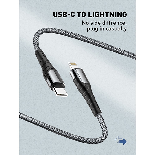 لدنيو - كيبل USB TYPE-C الي LIGHTNING بطول 1 متر بقوة 18 واط (كود:43)