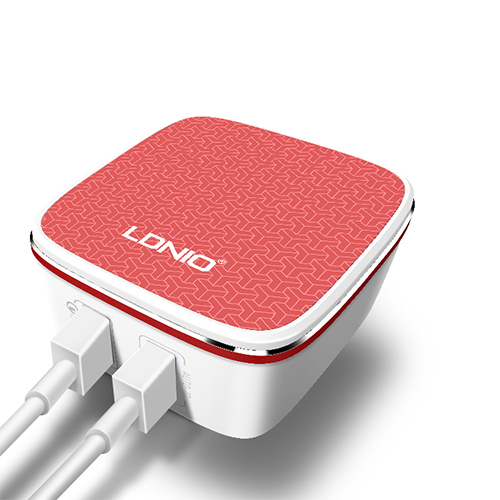 شاحن لدنيو مدخلين USB بقوة 2.4 امبير مع كيبل - موديل A2405Q (كود:2)