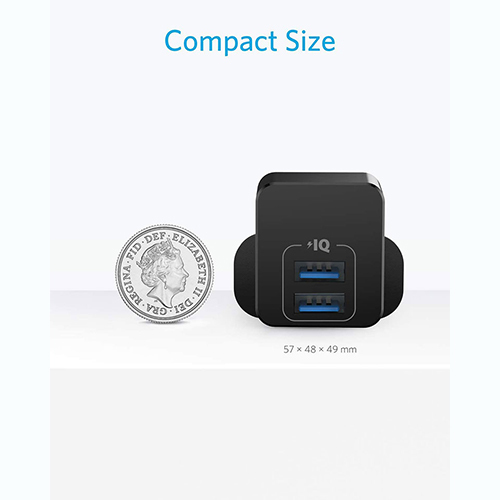 Anker PowerPort Mini USB Mobile Phone Wall Charger 12W - Black (code: 168)