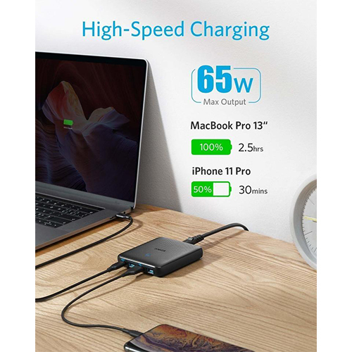 Anker PowerPort 65W 4-Port Desk Charger (Code: 191)