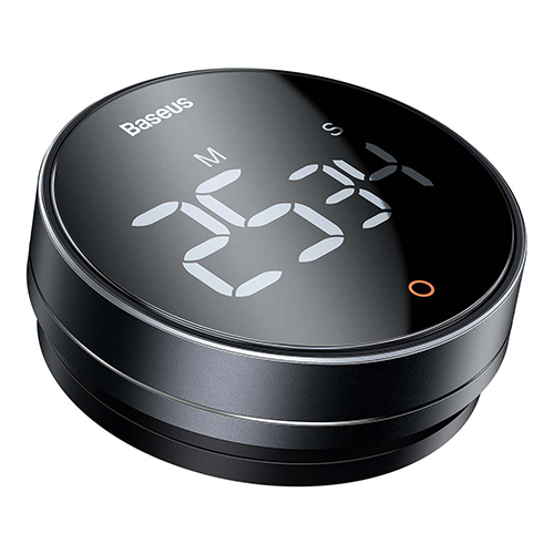 Baseus Heyo Rotation Timer Pro Magnetic Digital Alarm Clock - Dark Gray - FMDS00013 (Code:210)