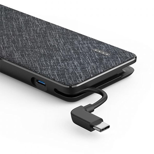 انكر - بطارية إحتياطية باور كور + ميترو بلس سعة 10,000mAh مع كابل USB-C مدمج - أسود (كود:229)