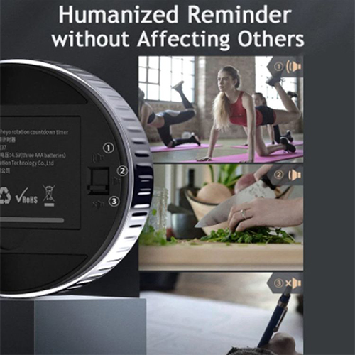 Baseus Heyo Rotation Timer Pro Magnetic Digital Alarm Clock - Dark Gray - FMDS00013 (Code:210)