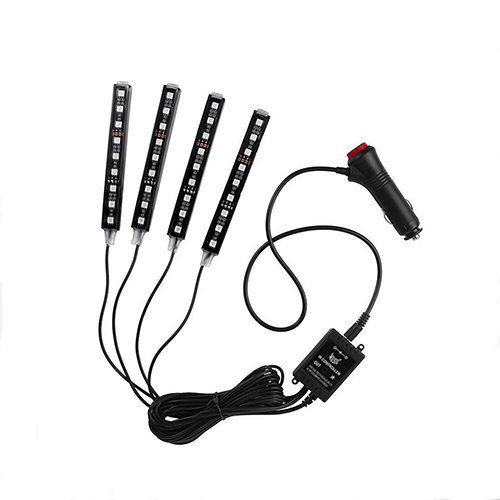 4 in 1 Car Decorative Light Bar 12V 8 Colors LED Changing Lighting with Music 5050-SMD (Code223)