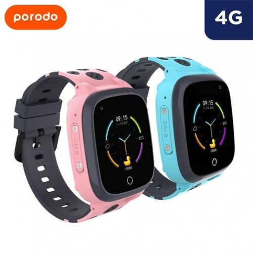 بورودو - ساعة ذكية للأطفال 4G GPS ، مقاومة للماء ، معدل ضربات القلب ، بطارية ليثيوم 650mAh (كو:287)