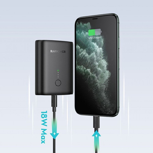 RAV Power - 10000 mAh Backup Battery with PD and QC Port for Fast Charging (Code:144)