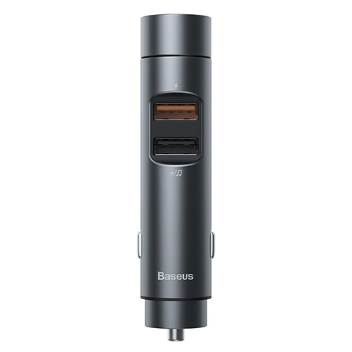 بيسوس شاحن سريع 2 USB وبلوتوث ومحول الصوت MP3 مشغل موسيقى وأضاءة LED الرقمية (كود :153)