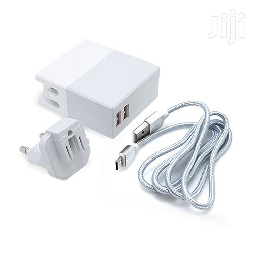 لدنيو- بأور بانك 2×1 شاحن السفر قوة الطاقة 5200 مللي أمبير 2 منفذ USB - موديلPa606 (كود:3)