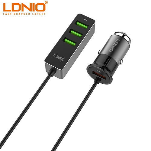 لدنيو – شاحن سيارة مع 4 منافذ USB بقوة 3.4 أمبير (كود:44)