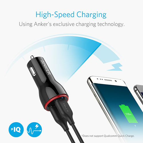 Anker PowerDrive 2 24W Car Charger - Black (code: 172)