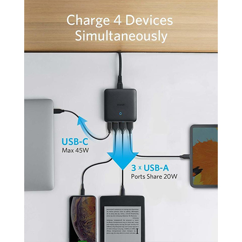 Anker PowerPort 65W 4-Port Desk Charger (Code: 191)