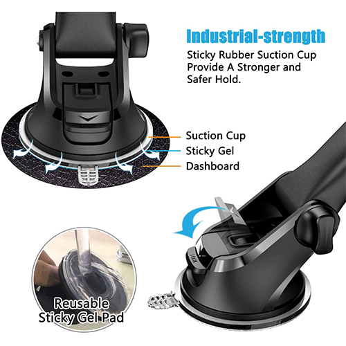 Wise Gear Stand Wireless Car Charger (Wireless) for Fast Charging - Black (code :202)