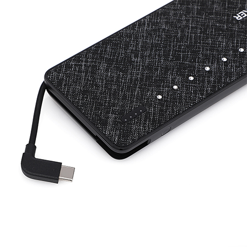انكر - بطارية إحتياطية باور كور + ميترو بلس سعة 10,000mAh مع كابل USB-C مدمج - أسود (كود:229)