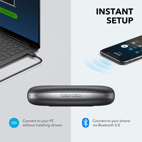 Anker PowerConv Bluetooth Speaker With 6 Microphones - Black (Code:236)