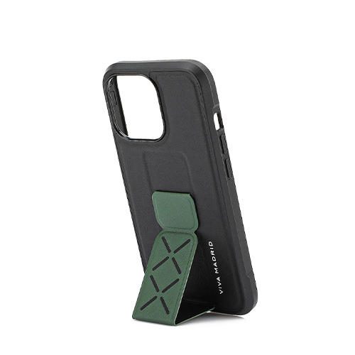Cover Viva Madrid Morfix Leather Case with Grip iPhone 13 Pro - Green and Black (Code:273)