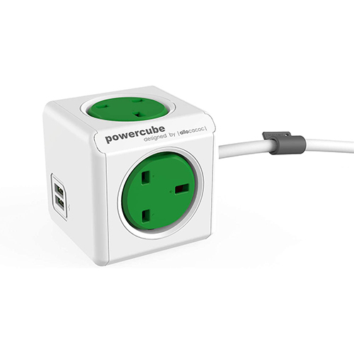 الوكاكوك - موزع كهربائي 4 منافذ توزيع للطاقة +2 USB مع كيبل 1.5متر(كود:134)