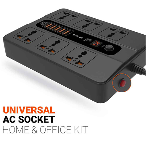 بورودو - مشترك كهرباء 6 مقابس كهرباء +5 USB -(كود:124)