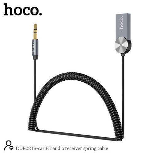 aux bluetooth headphone in car adapter in-car BT audio receiver HOCO DUP02 (Code: 86)