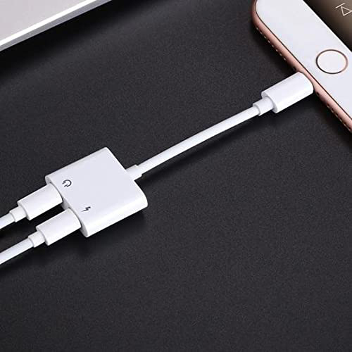 Jerome Lightning to 3.5mm Audio Jack Adapter + Lightning Charging Port - White (Code: 171)