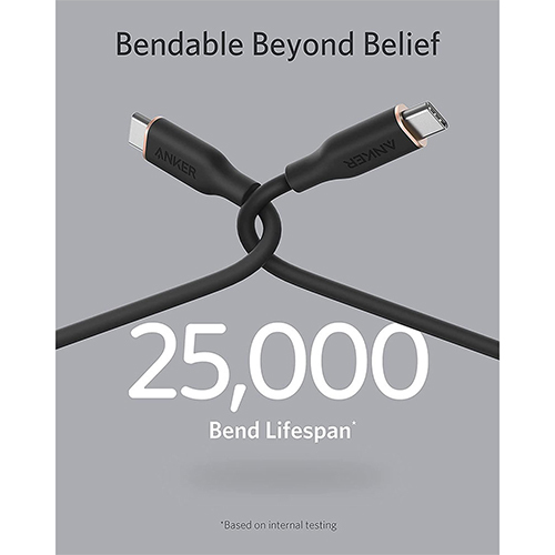 أنكر - كيبل باور لاين II فلو USB-C الى USB-C - كيبل 100 واط (6 قدم / 1.8 متر) (كود:250)