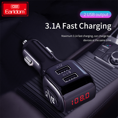 مشغل MP3 من ايرلدوم + شاحن + راديو إف إم 3. 1 امبير موديل- ET-M35 CAR(كود:51)