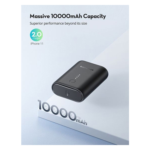 RAV Power - 10000 mAh Backup Battery with PD and QC Port for Fast Charging (Code:144)