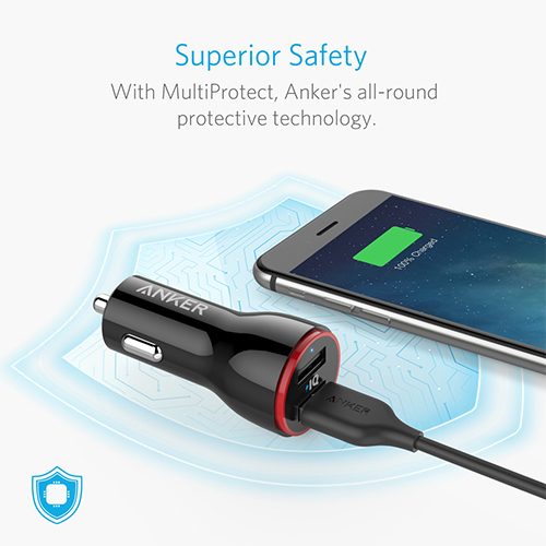 Anker PowerDrive 2 24W Car Charger - Black (code: 172)