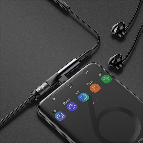 Baseus Adapter Connector 3.5mm Headphone Jack and Type C Port Model (CATL41-01) (Code:259)