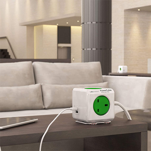 الوكاكوك - موزع كهربائي 4 منافذ توزيع للطاقة +2 USB مع كيبل 1.5متر(كود:134)