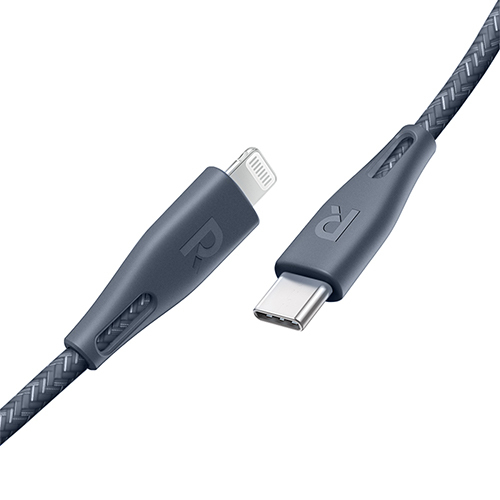 From RAV Power Cable 2 Meters Braided with Nylon Type C to Lightning (Code: 141)