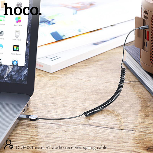 aux bluetooth headphone in car adapter in-car BT audio receiver HOCO DUP02 (Code: 86)