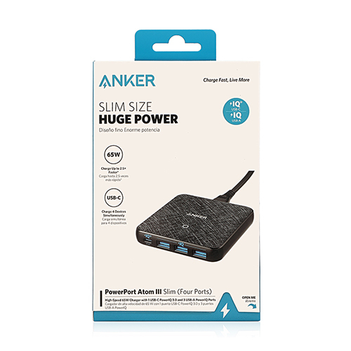 Anker PowerPort 65W 4-Port Desk Charger (Code: 191)