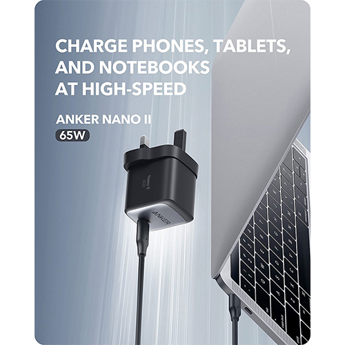Anker Nano II 65W USB-C Charger - Black (Code:204)