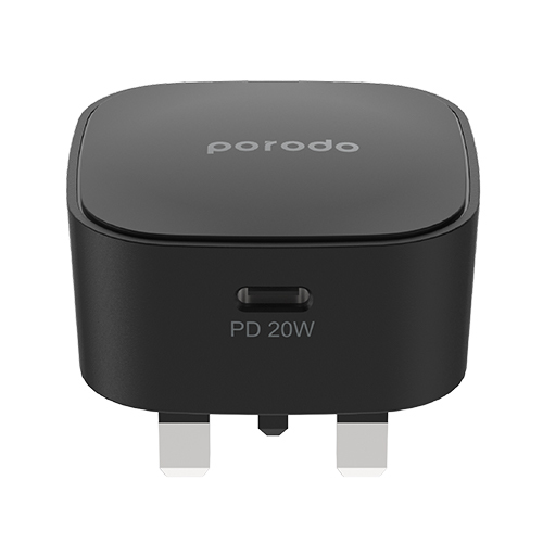 شاحن بورودو USB-C بقوة 20 وات وكابل مضفر من النوع C إلى Lightning بطول 1.2 متر(كود:207)