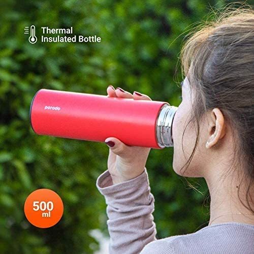 زجاجة من بورودو كوب ذكي مزود بشاشة ليد لعرض درجة الحرارة مزود بكوب مياه من الفولاذ (كود:132)