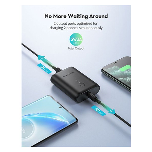RAV Power - 10000 mAh Backup Battery with PD and QC Port for Fast Charging (Code:144)
