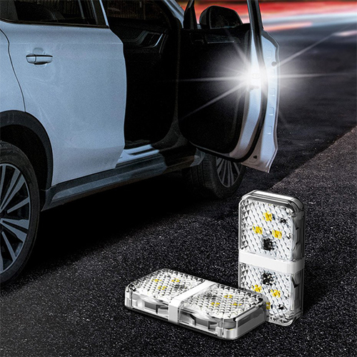 بيسوس مصباح تحذير ضوء LED بفتح باب السيارة أسود (CRFZD-01) (كود :32)